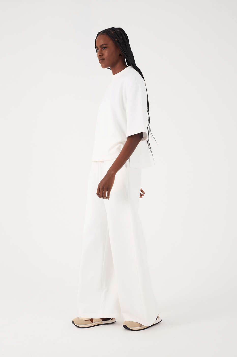 Off-White Drawstring Side Pockets Sweatpants