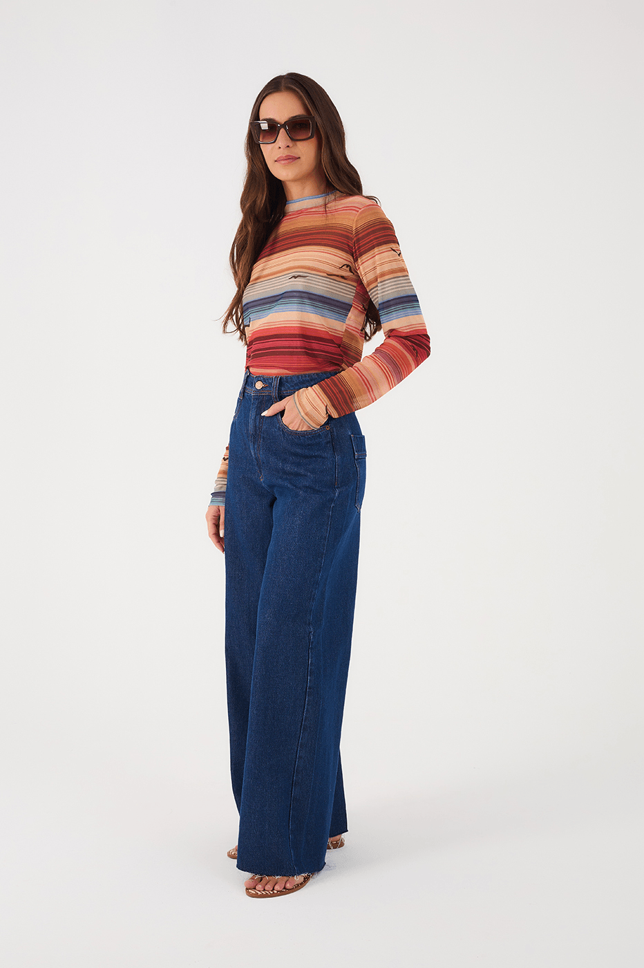 Dark Denim Pockets Boyfriend Pants