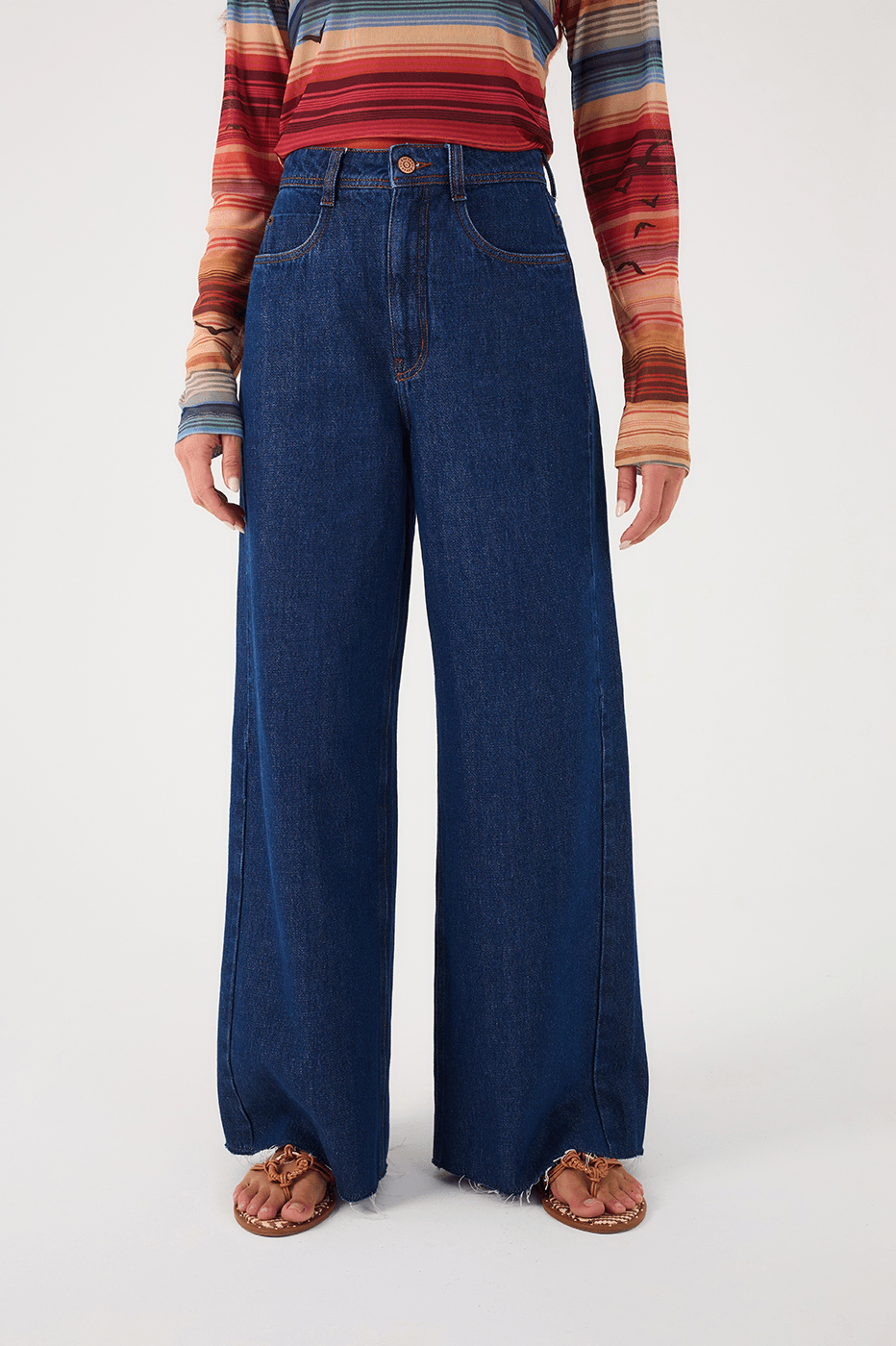 Dark Denim Pockets Boyfriend Pants