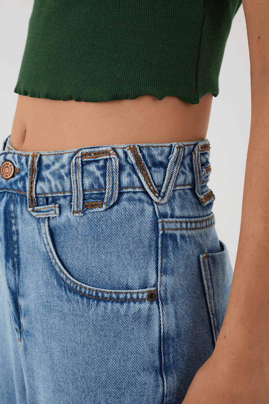 Denim Love Pockets Pants