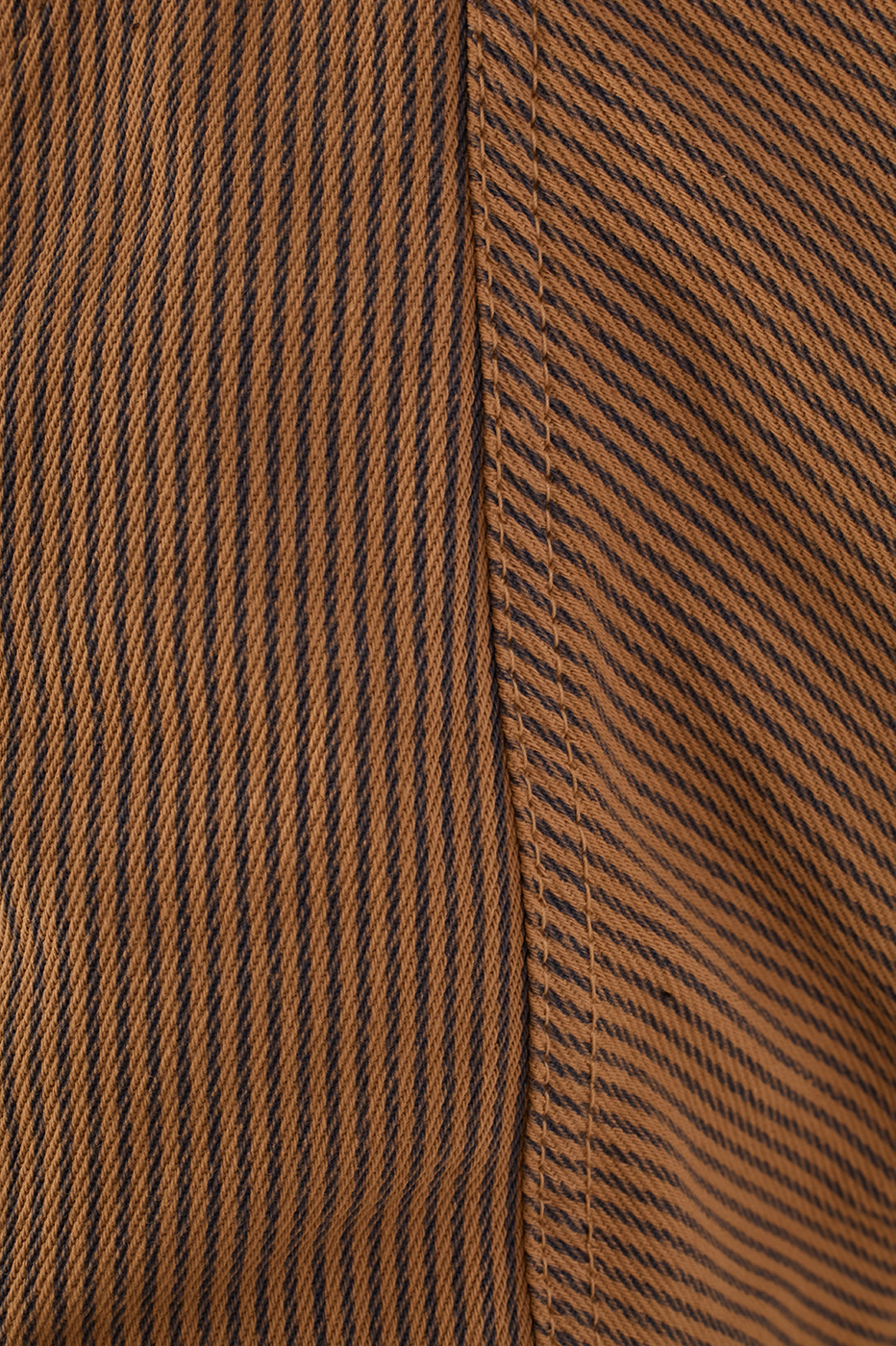 Beige Stripes Pockets Belt Loops Twill Shorts