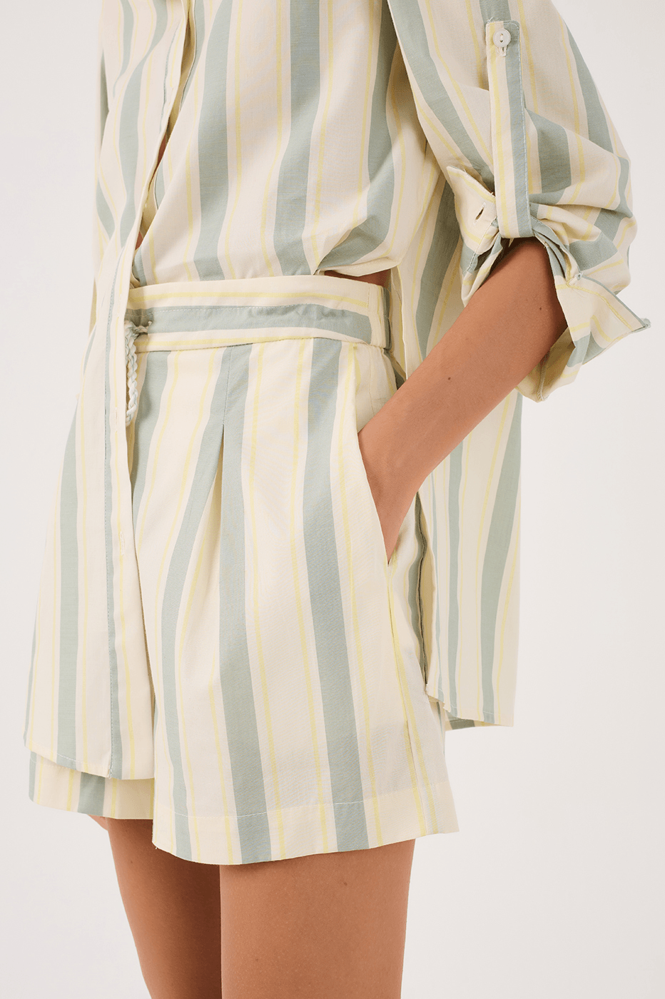 Ostra Stripe Print Shorts
