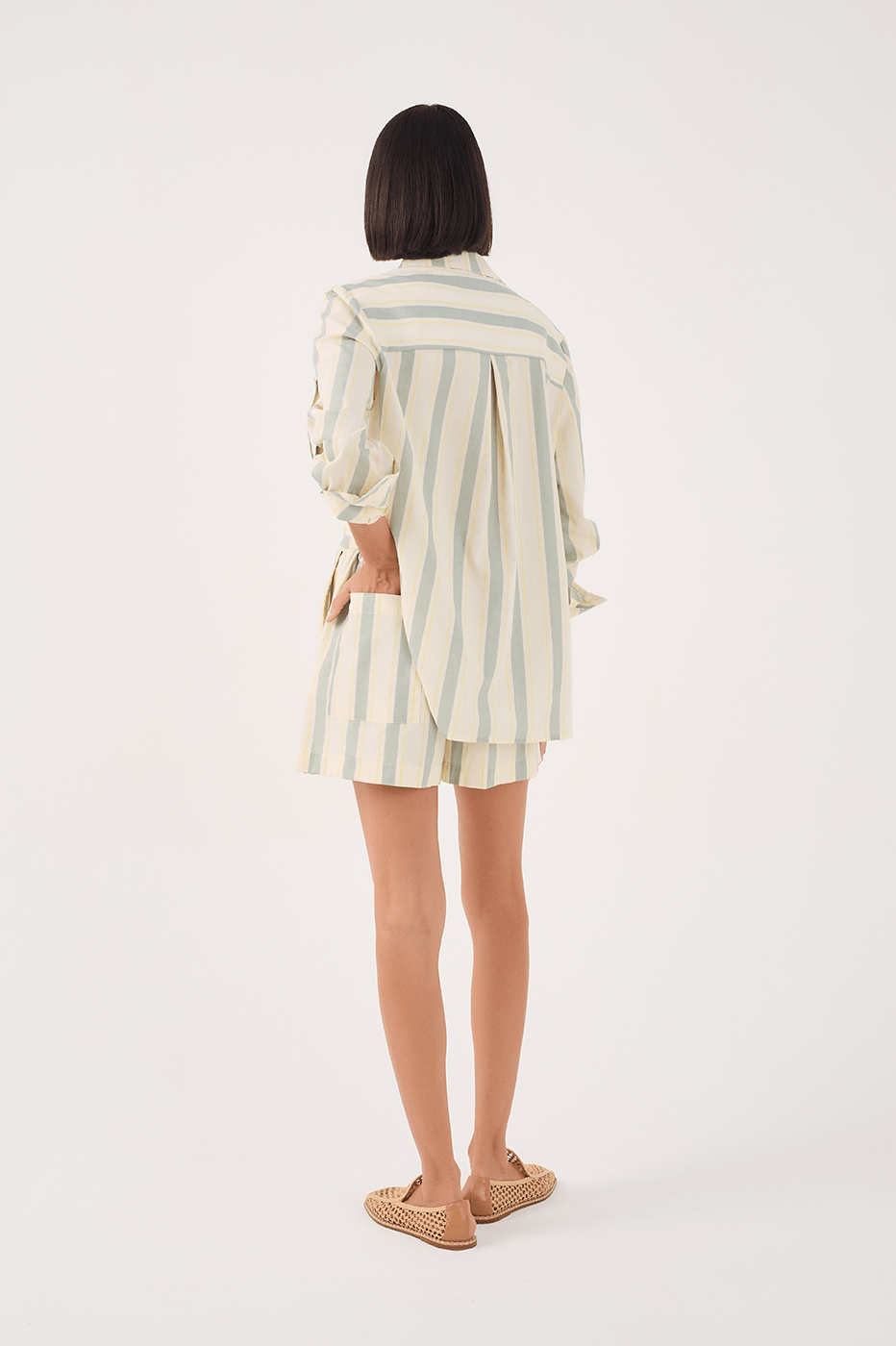Ostra Stripe Print Shorts