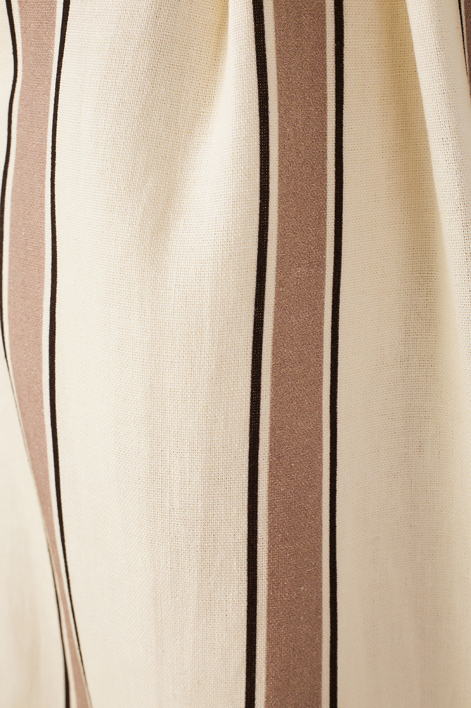 Beige Parque Stripes Belt Loops Linen Bermuda Shorts