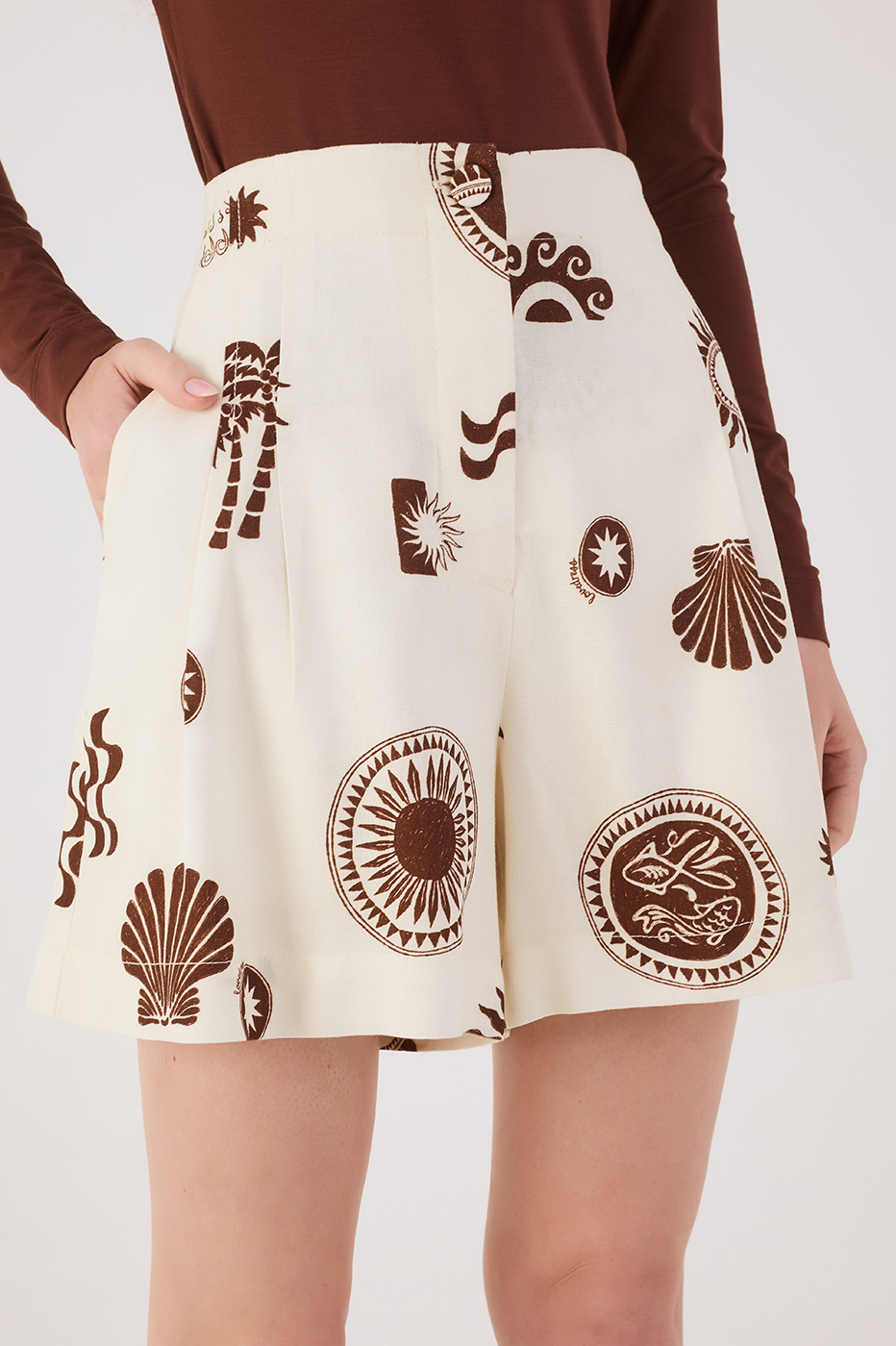 Off-White Sol Rio Pleats Pockets Shorts