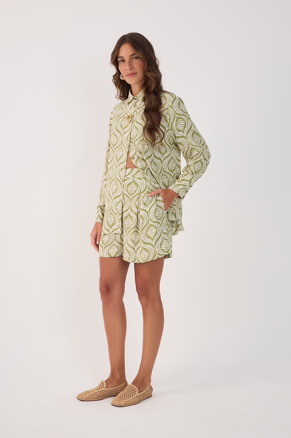 Crepe Jardim Print Short_2