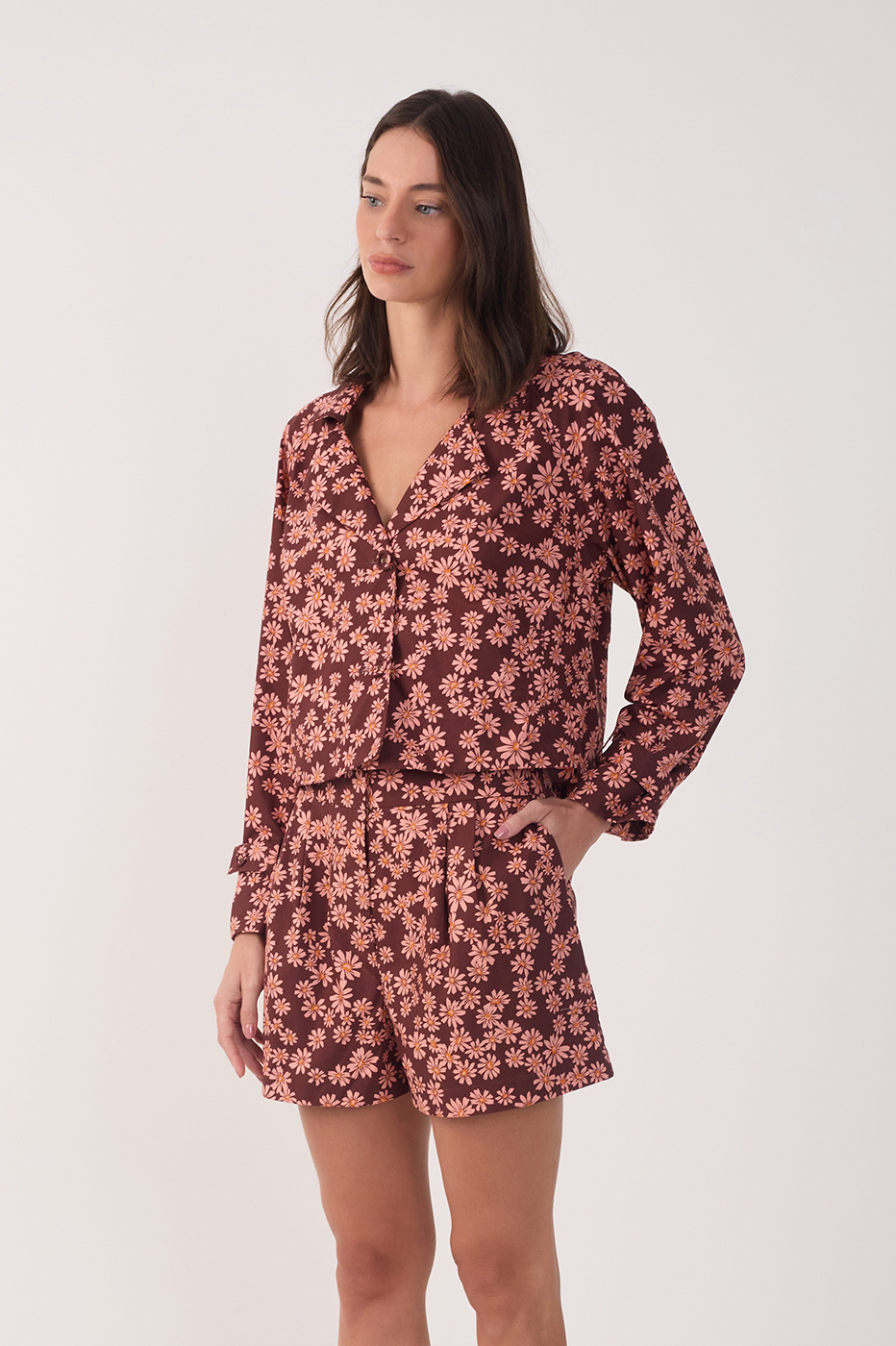 Margaridas Rosa  Print Short_3