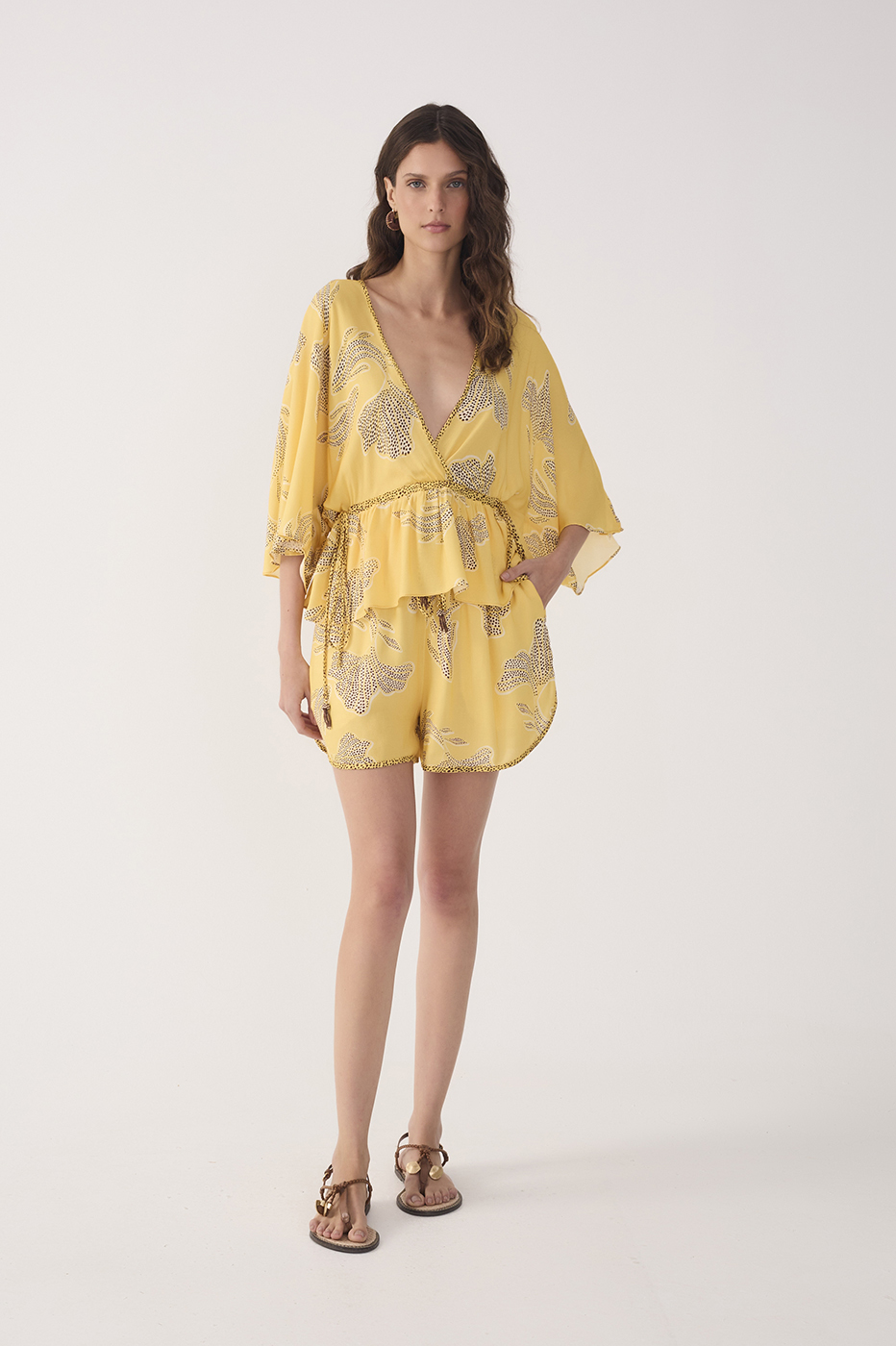 Yellow Laguna Drawstring Shorts_2