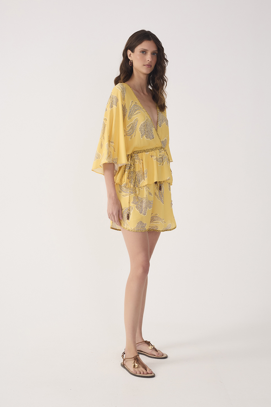 Yellow Laguna Drawstring Shorts_3