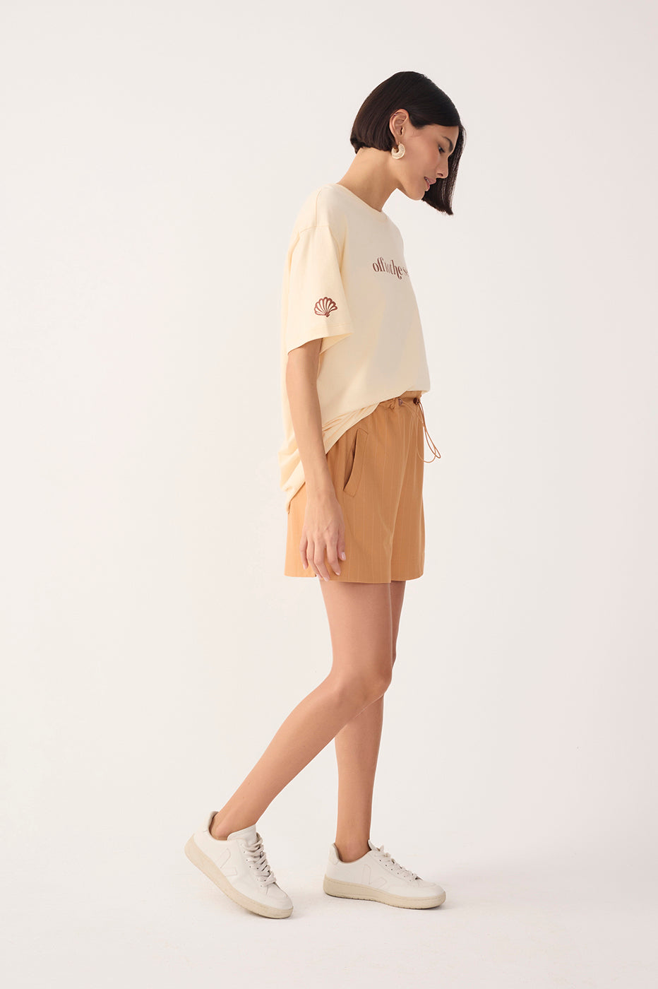 Brown Risca de Giz Drawstring Shorts_3