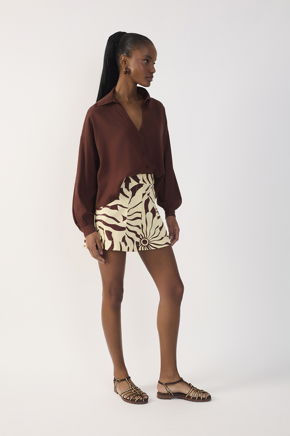 Alvorecer Print Cotton Shorts_3