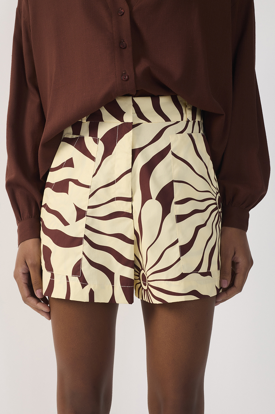 Alvorecer Print Cotton Shorts_4