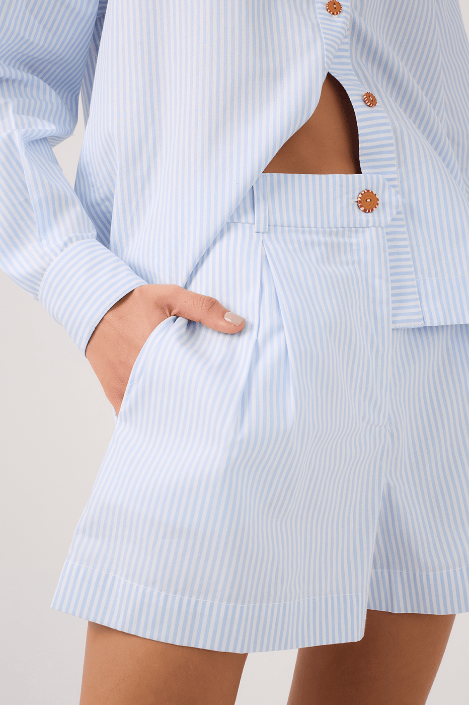 Striped Tailored Shorts