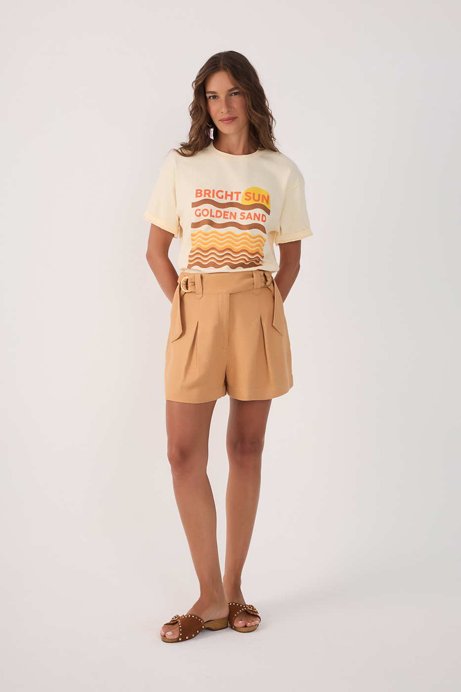 Tailored Shorts with Buckle Waistband_2