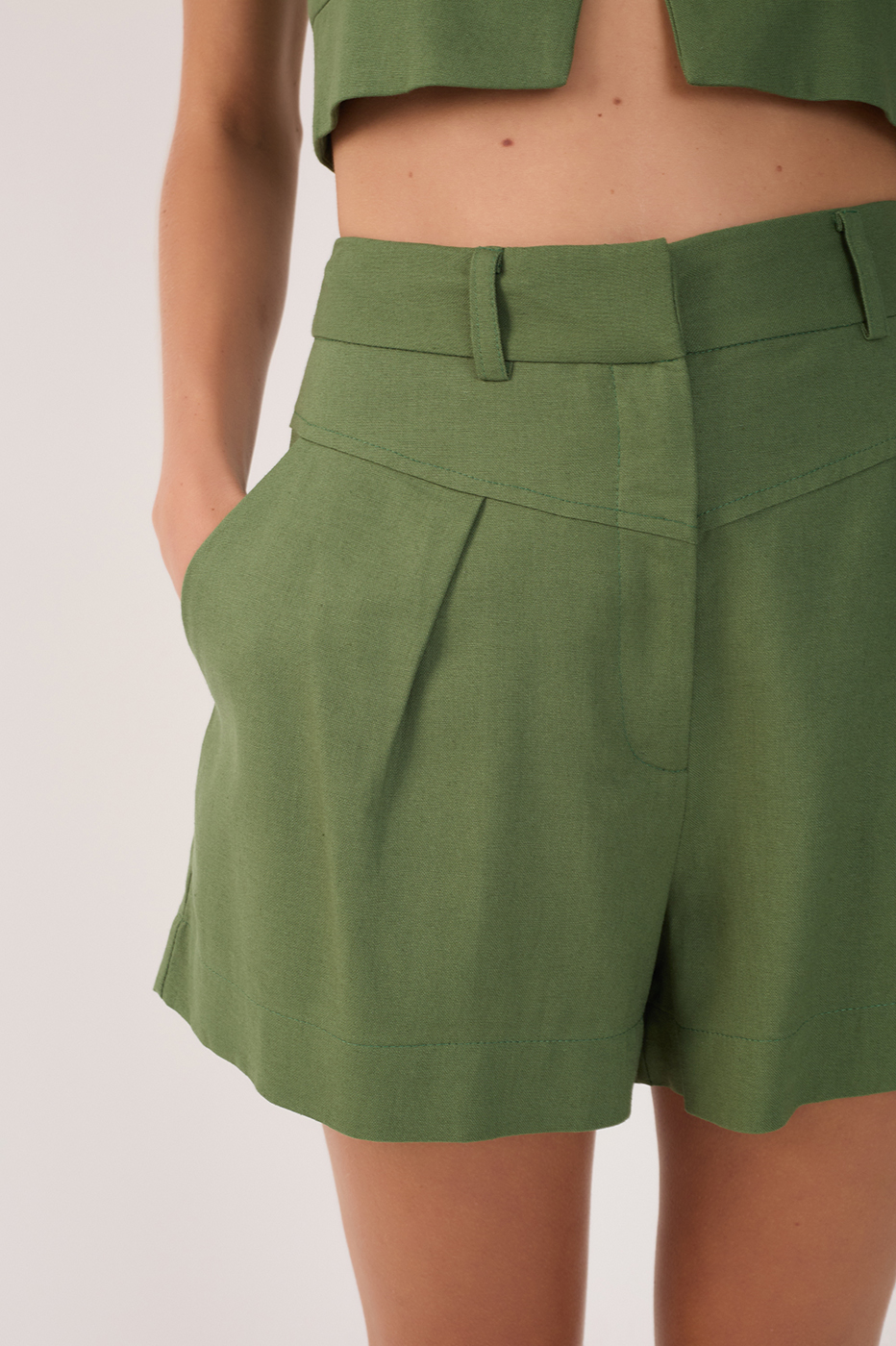 Linen Front Yoke Shorts_5