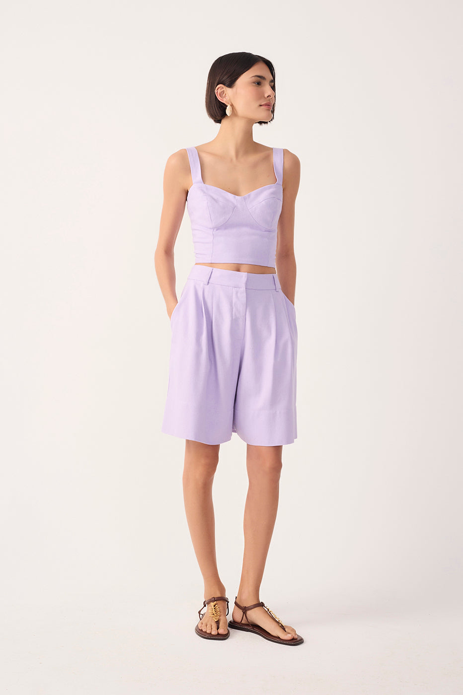 Pleated Linen Shorts_2