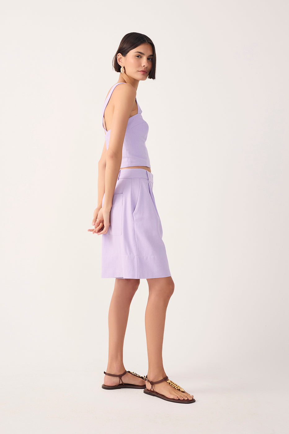 Pleated Linen Shorts_3