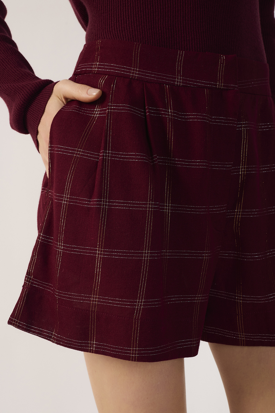 Plaid Linen Shorts_5