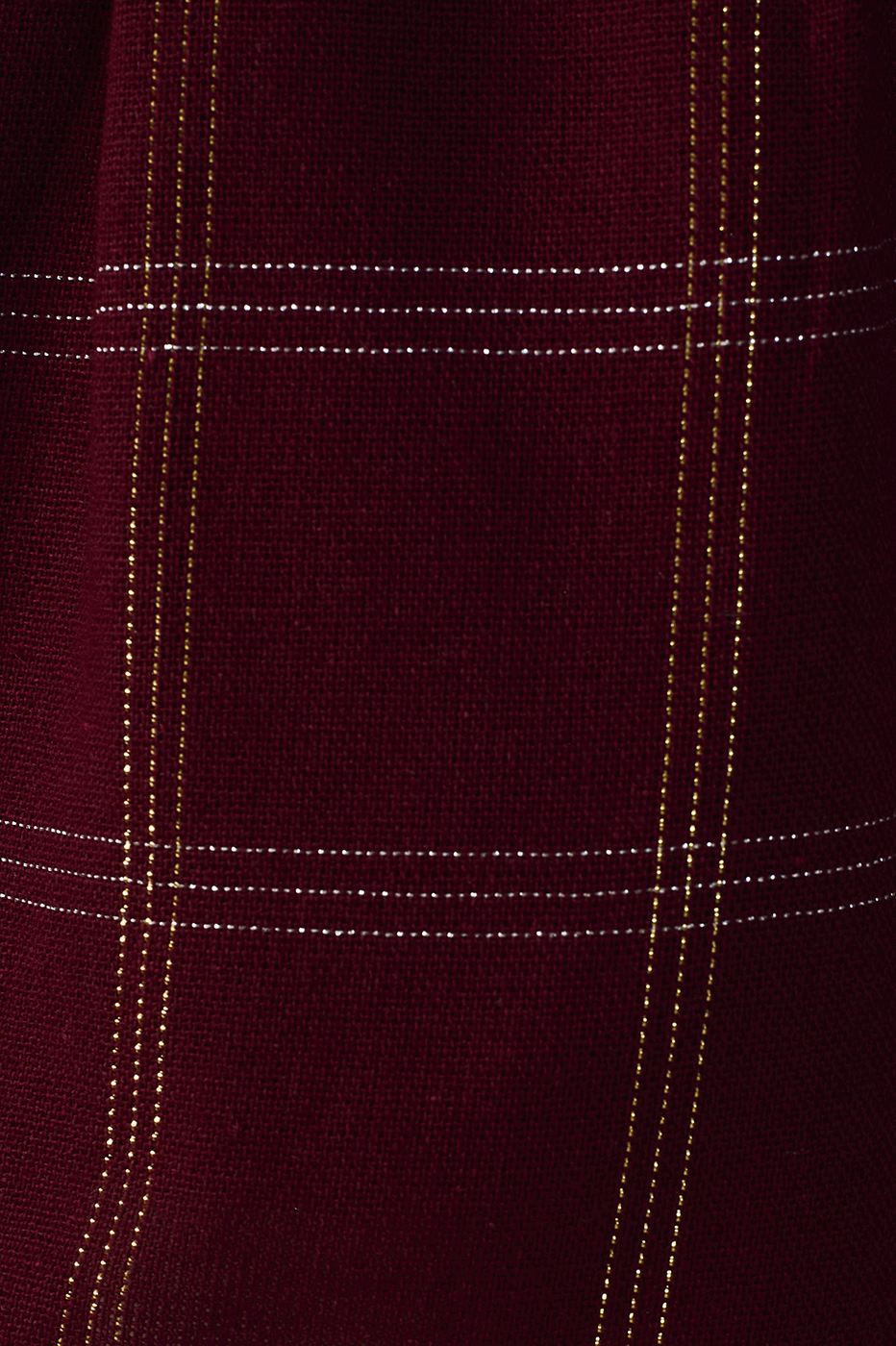 Checkered Lurex Linen Shorts_7