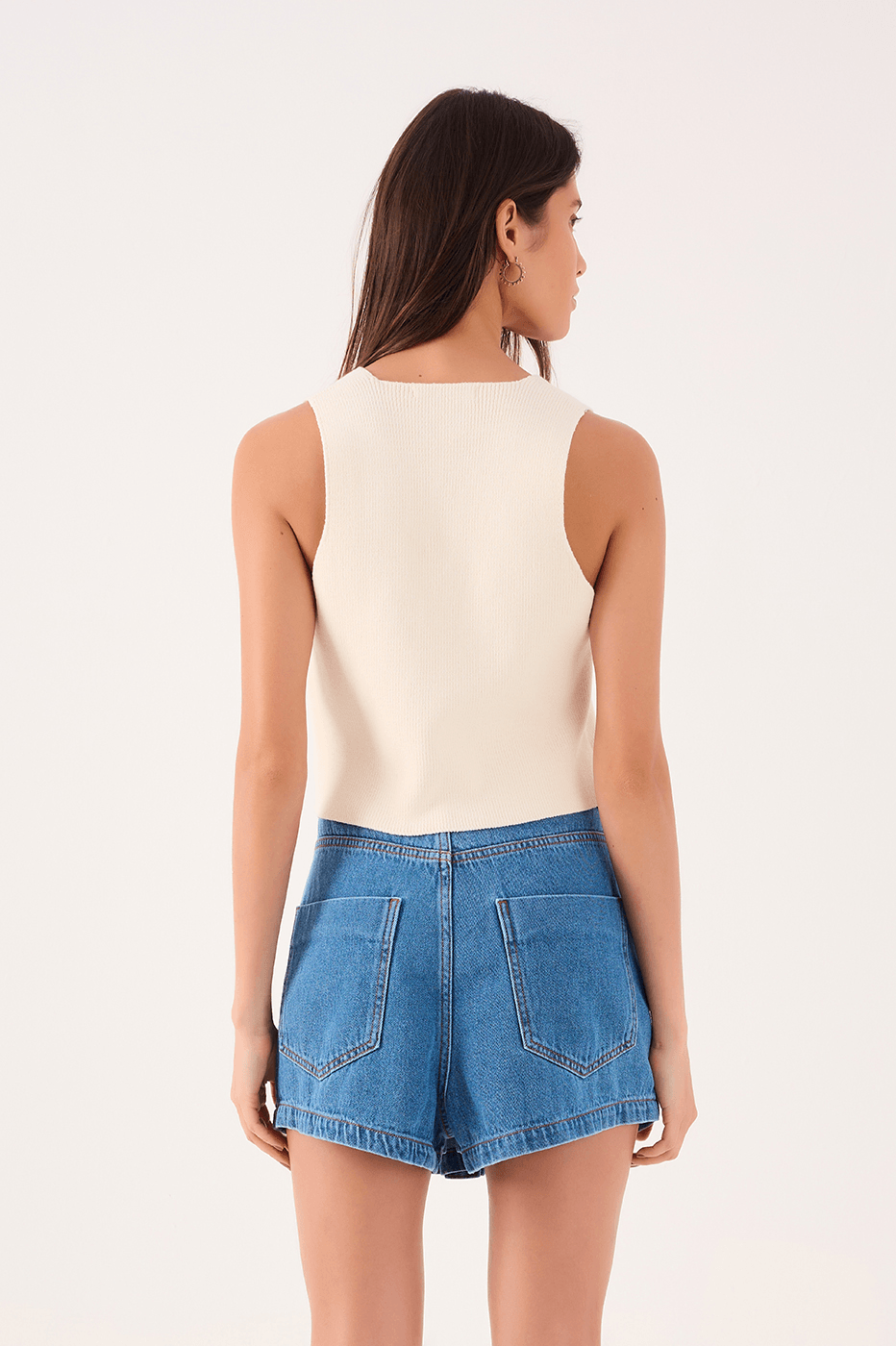 Jean Skorts With Double Waistband_4