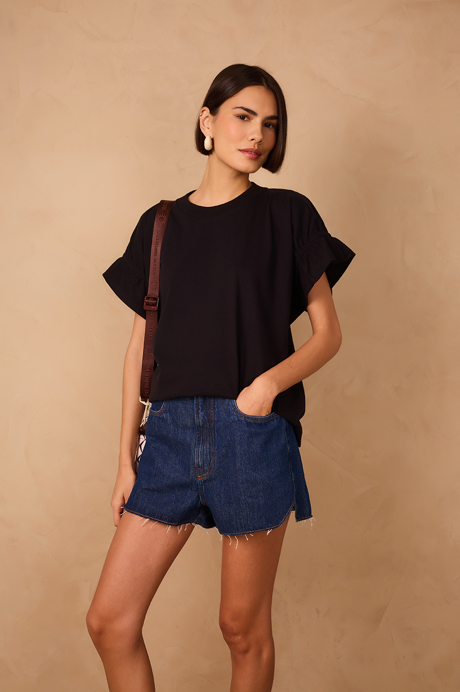 Denim Basic Pockets Shorts