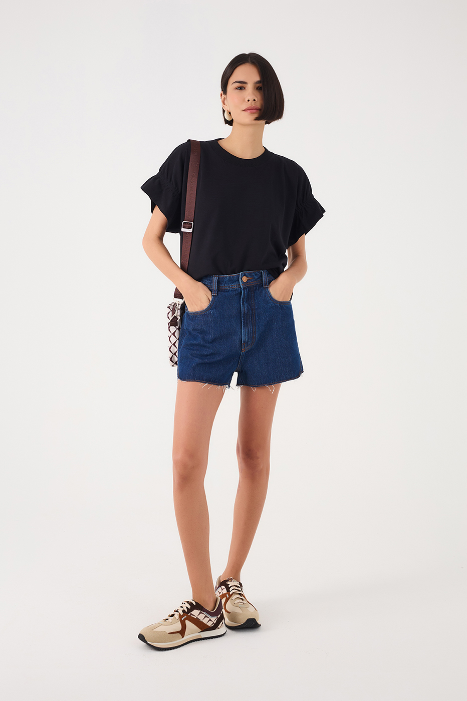 Denim Basic Pockets Shorts