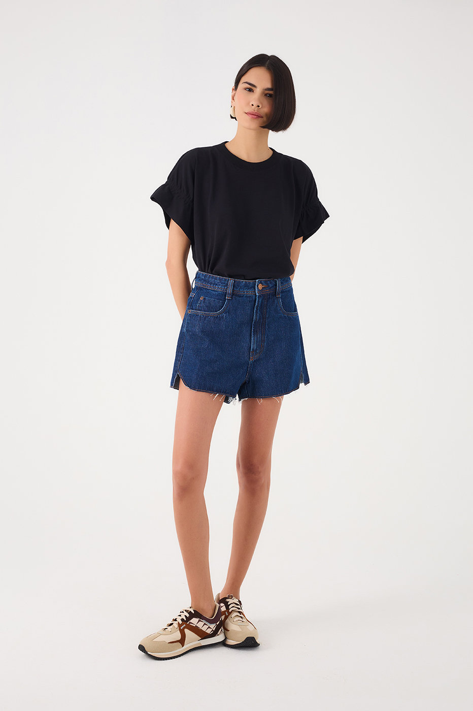 Denim Basic Pockets Shorts
