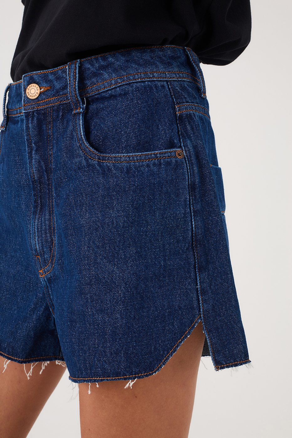 Denim Basic Pockets Shorts