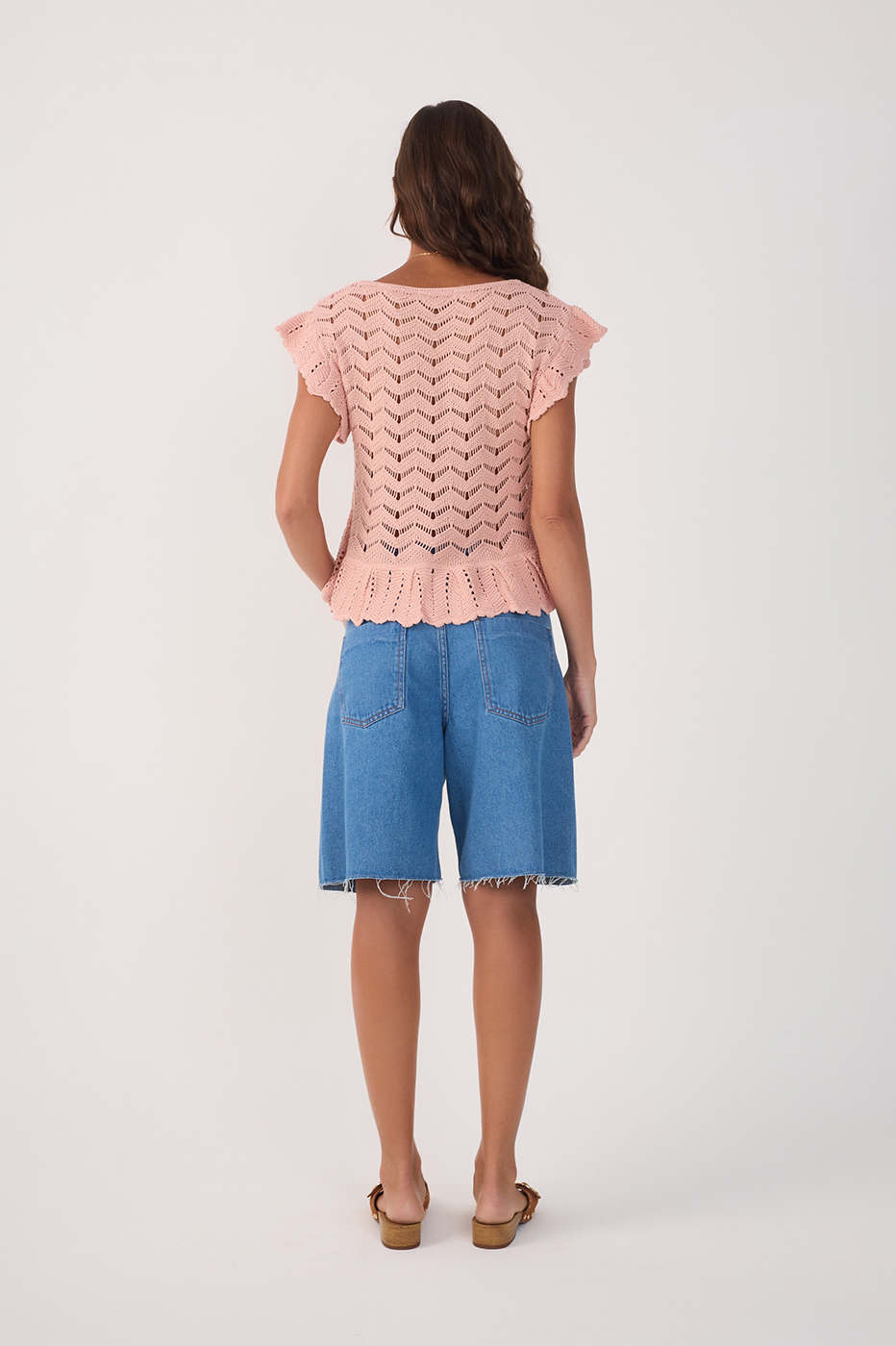 Denim Offset Stitching Bermuda_5