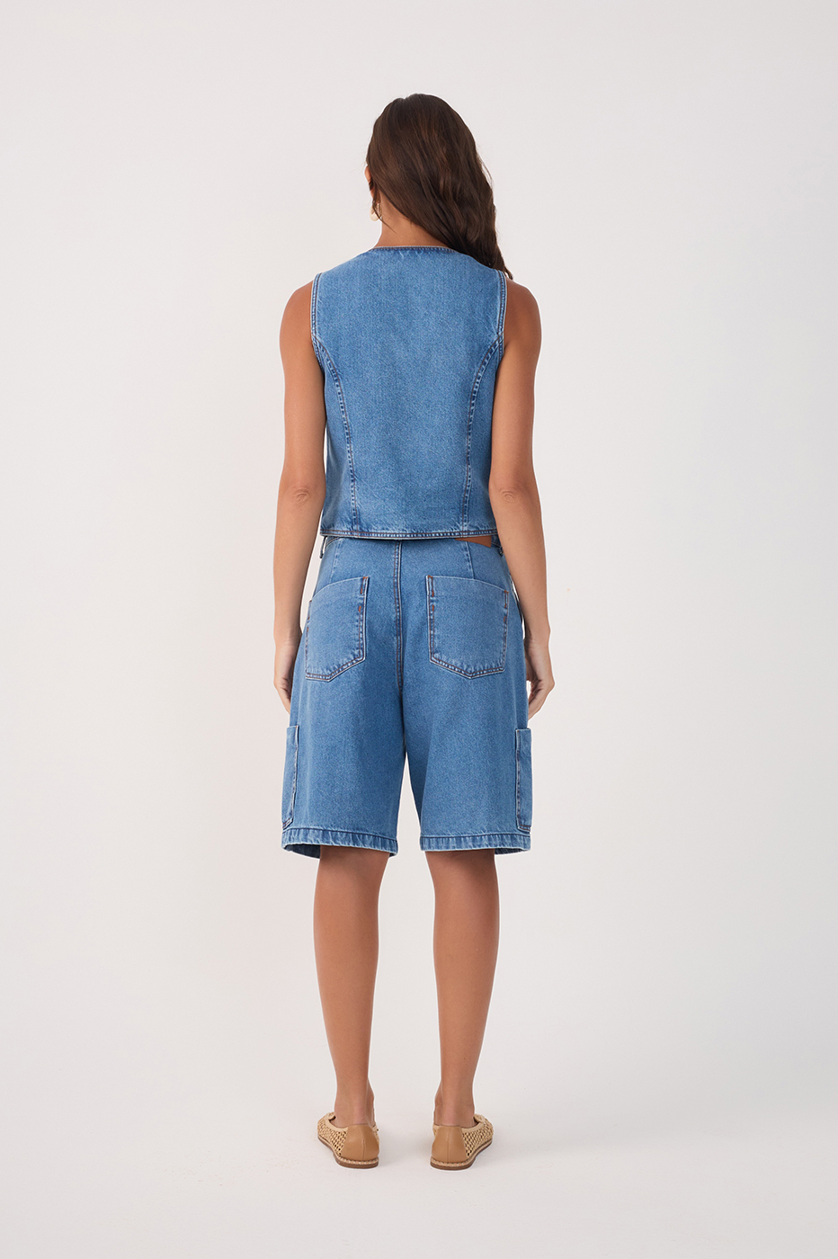 Denim Pockets Bermuda