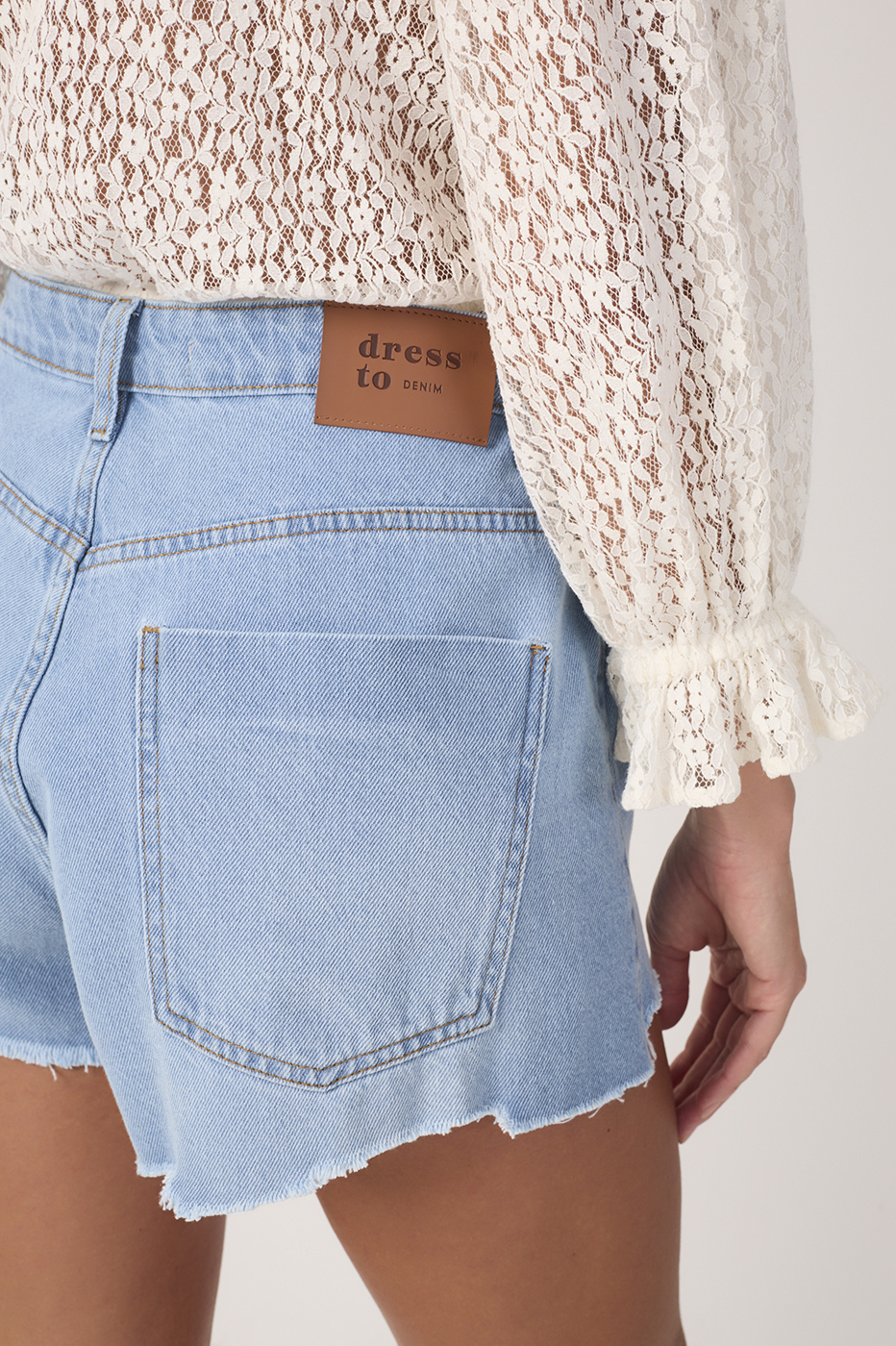 Frayed Jeans Shorts_5
