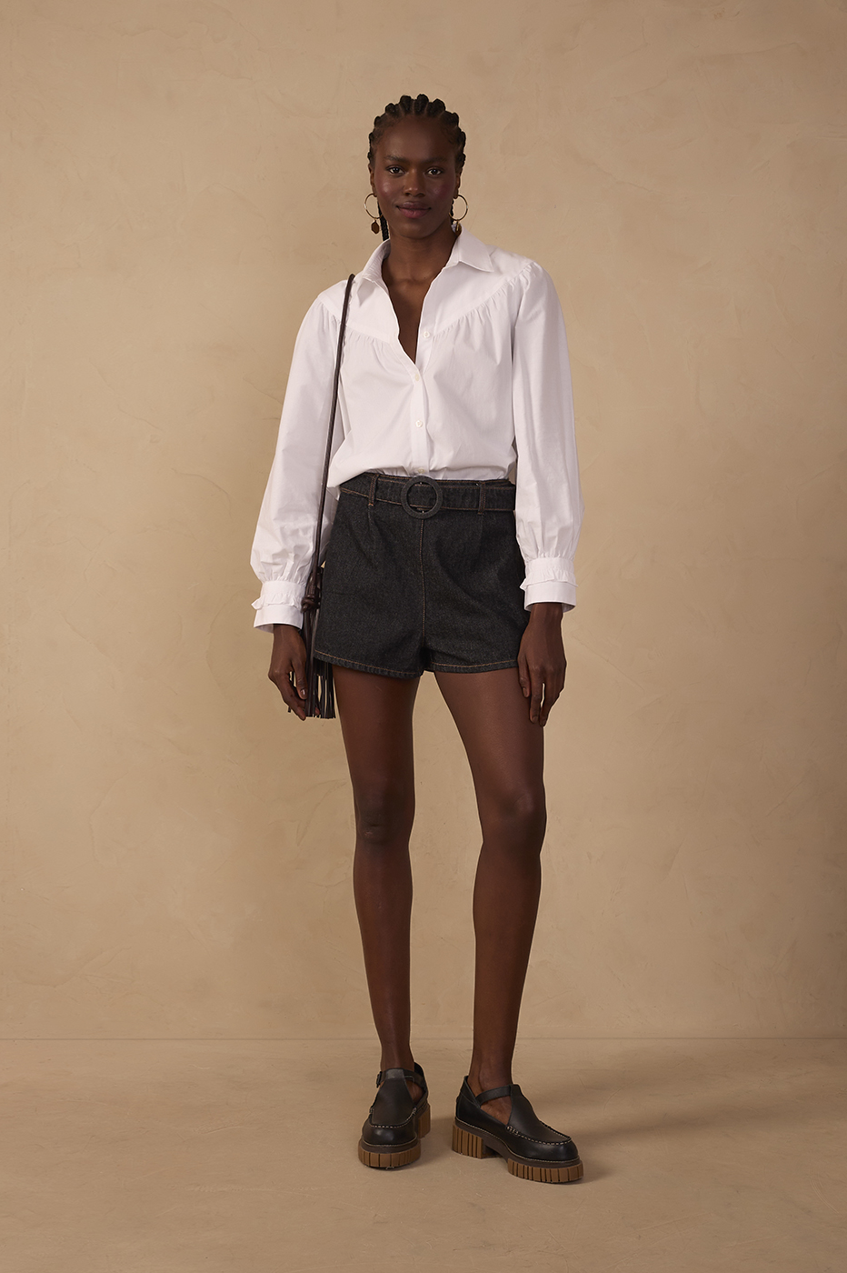 Belted Denim Shorts_1