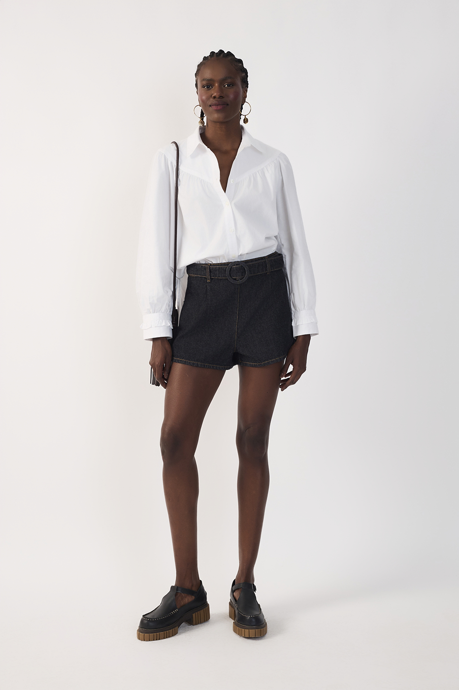 Black Belt Jeans Shorts_2