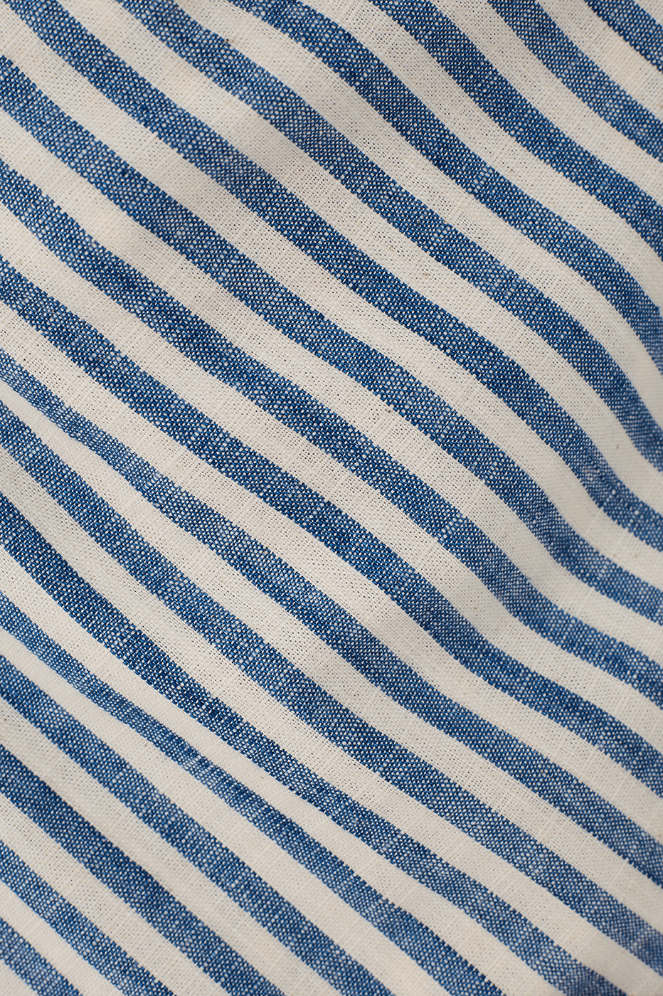 Blue Stripes Front Pockets Tailored Twill Shorts
