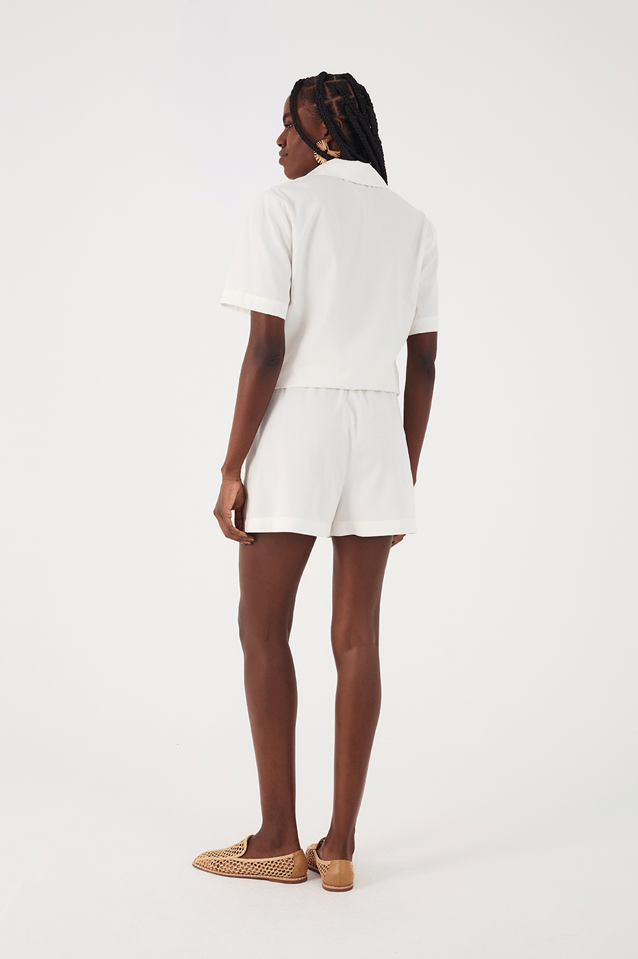 Embroidered Cotton Shorts