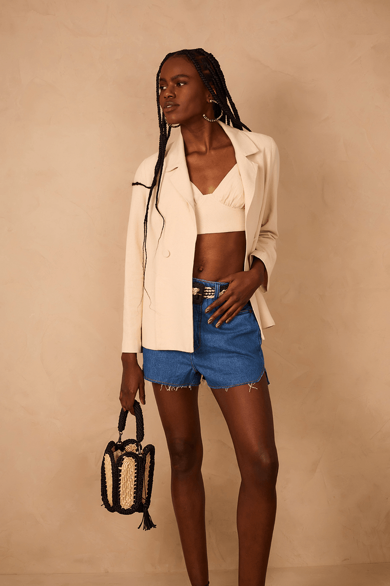 Denim Clear Pockets Boyfriend Shorts_1