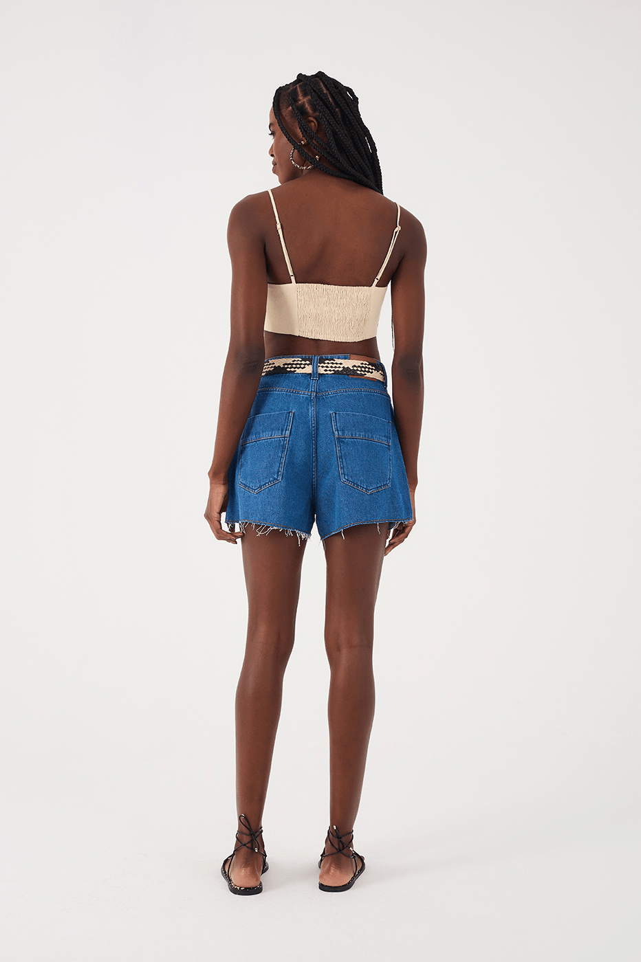 Denim Clear Pockets Boyfriend Shorts