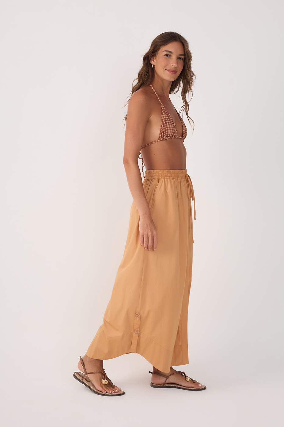 Cotton Midi Ruched Skirt_3