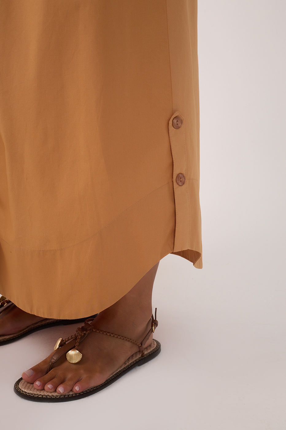 Cotton Midi Ruched Skirt_6