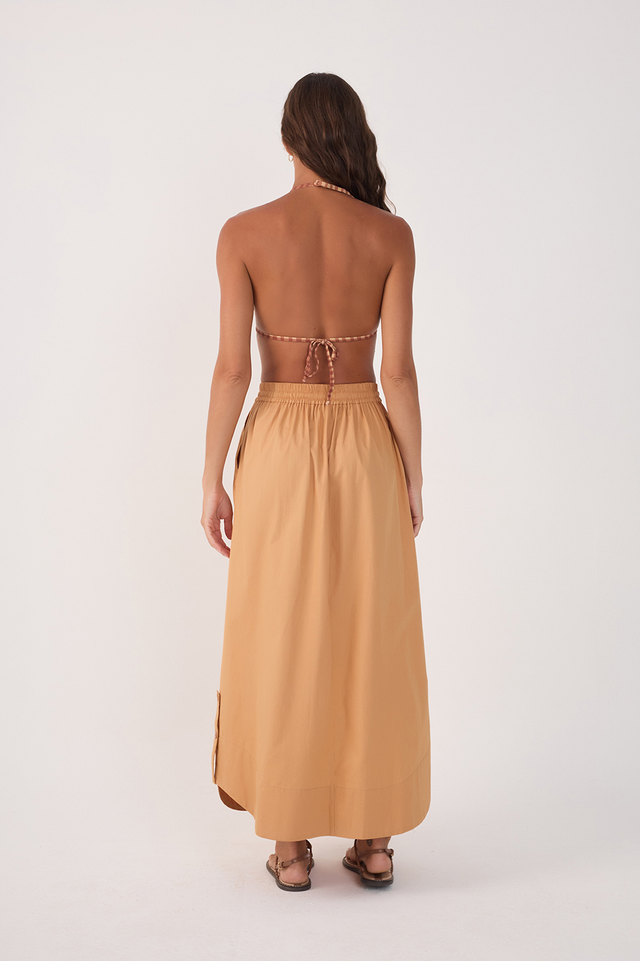 Cotton Midi Ruched Skirt_7