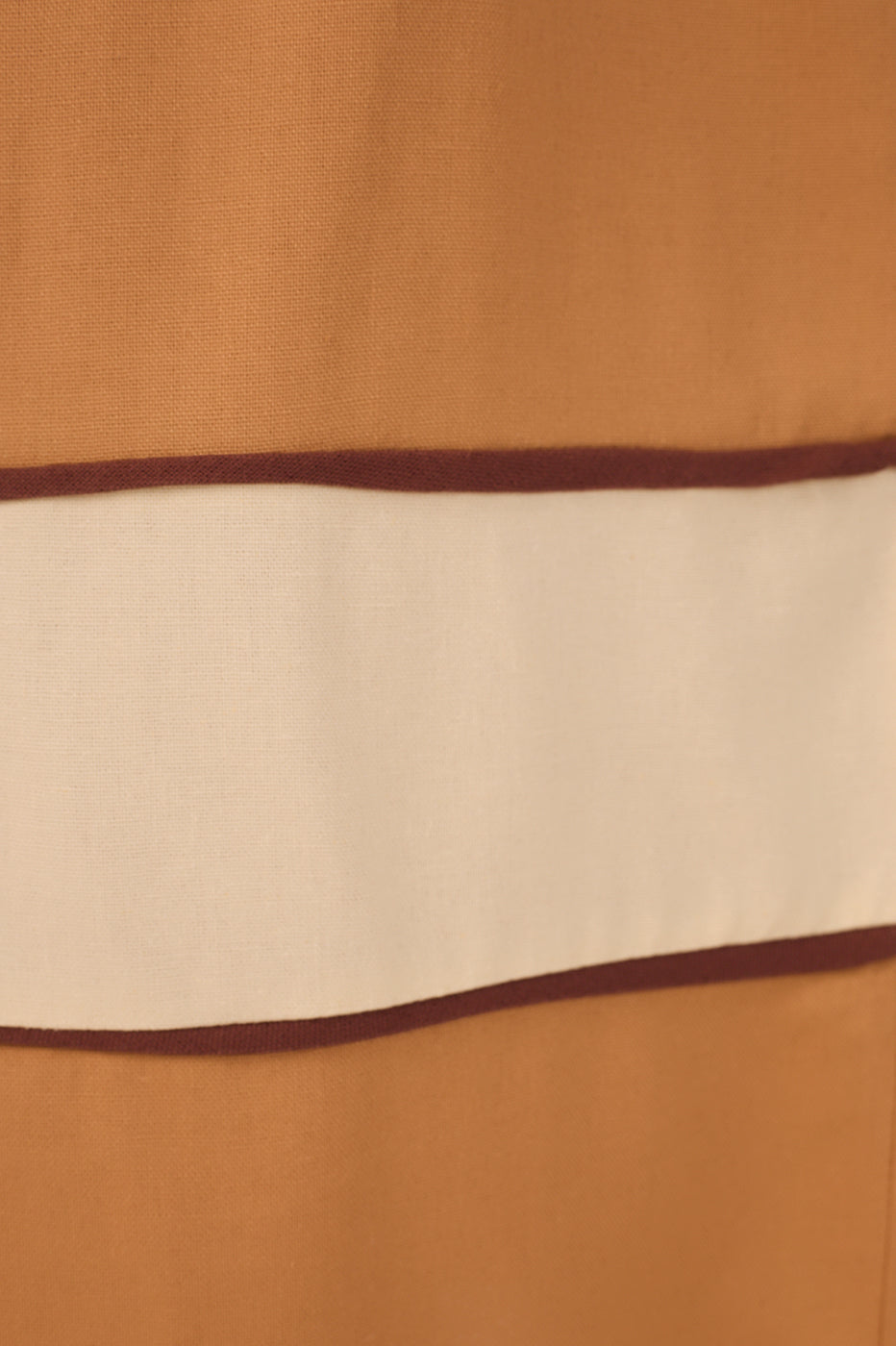 Linen Midi Color Block Cut-Outs Skirt_6