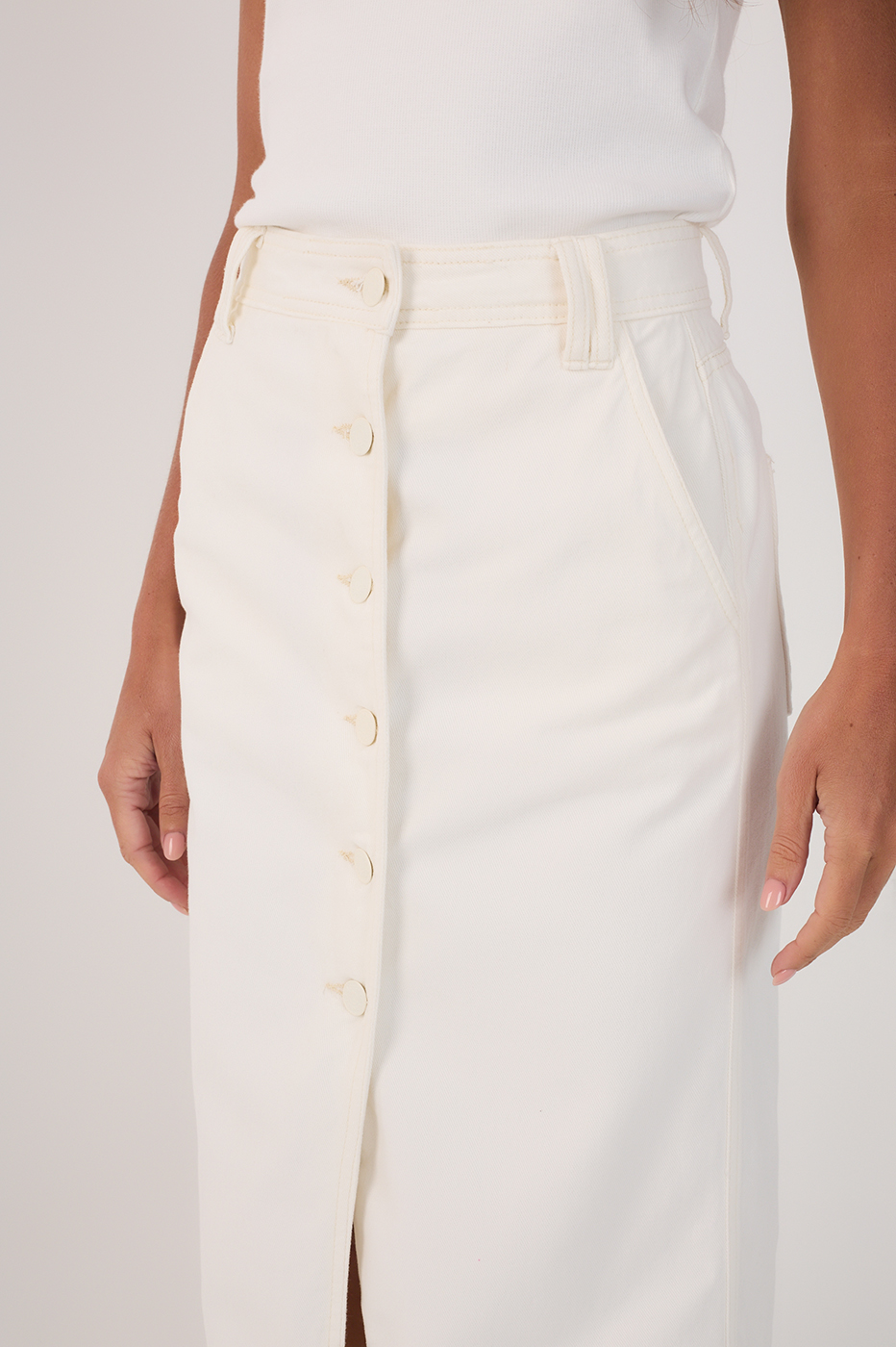 Twill Skirt with Pockets_5