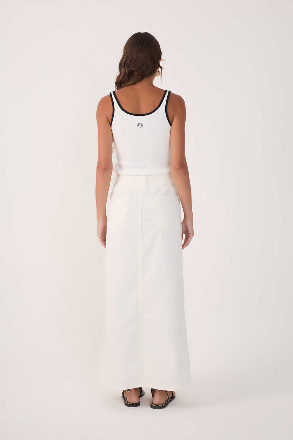 Twill Skirt with Pockets