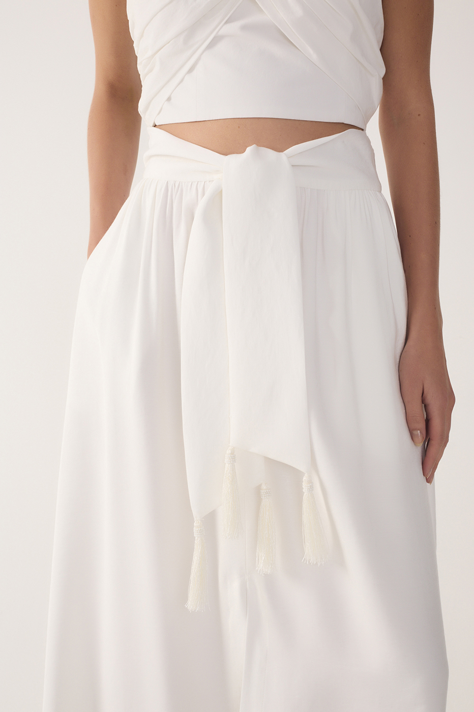 Cropped Tie Waist Skirt_5