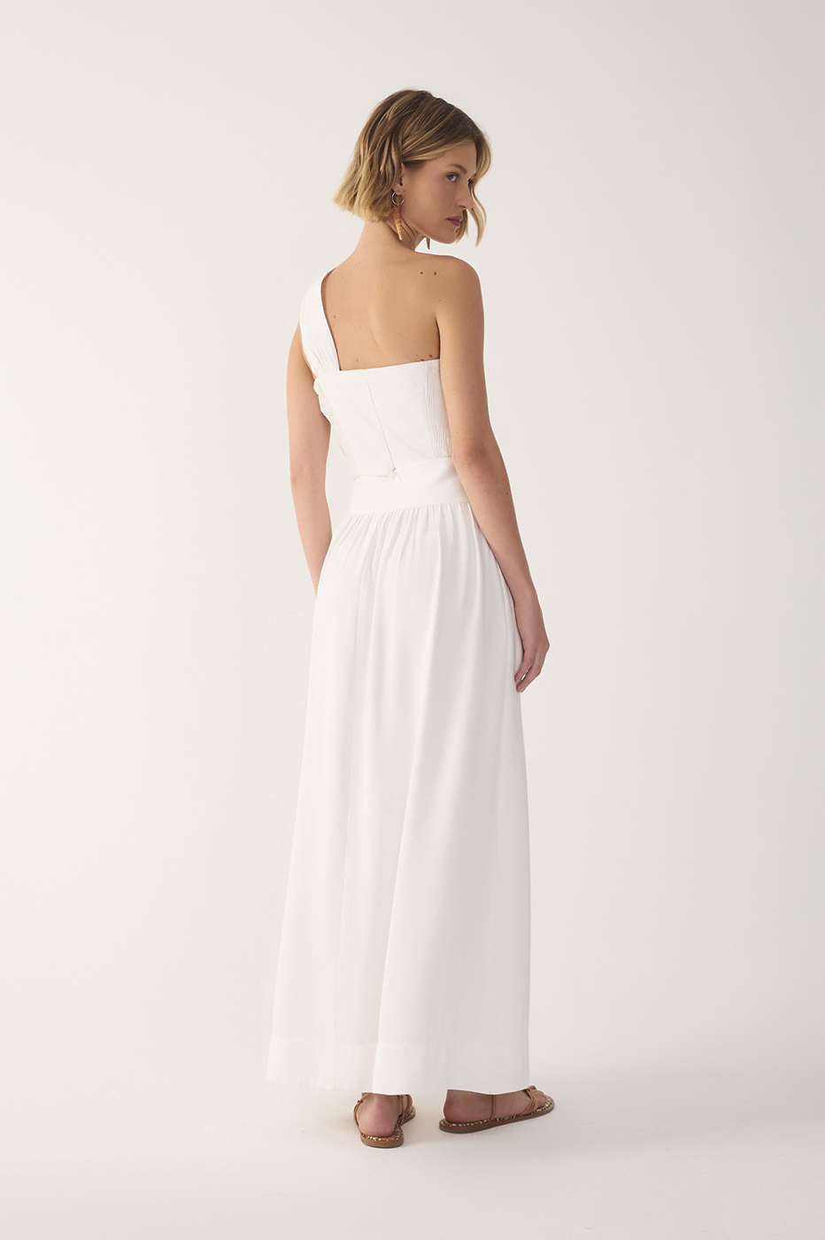 Off-White Tie Waist Maxi Skirt_6
