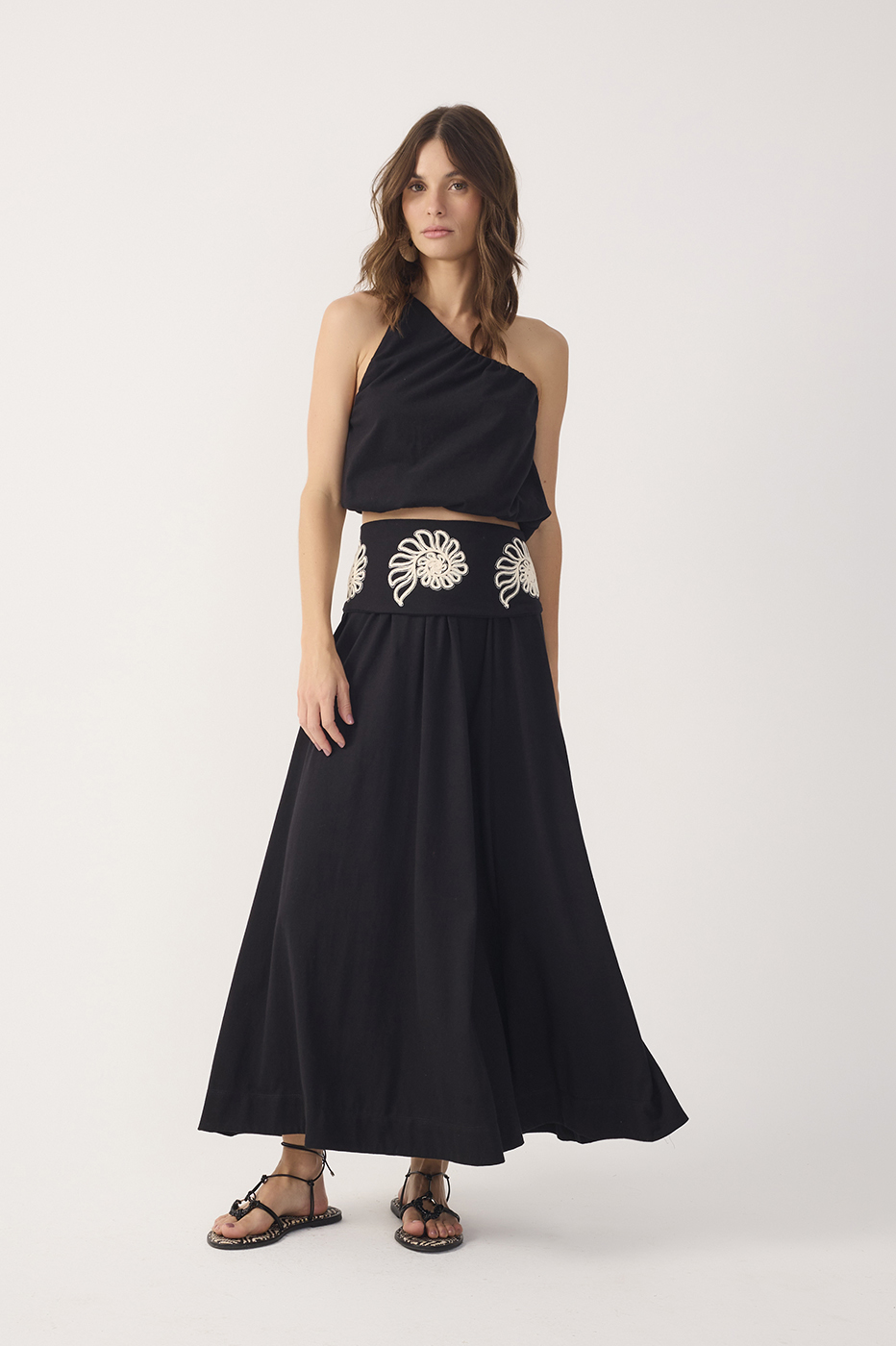 Skirt with Embroidered Sash_2