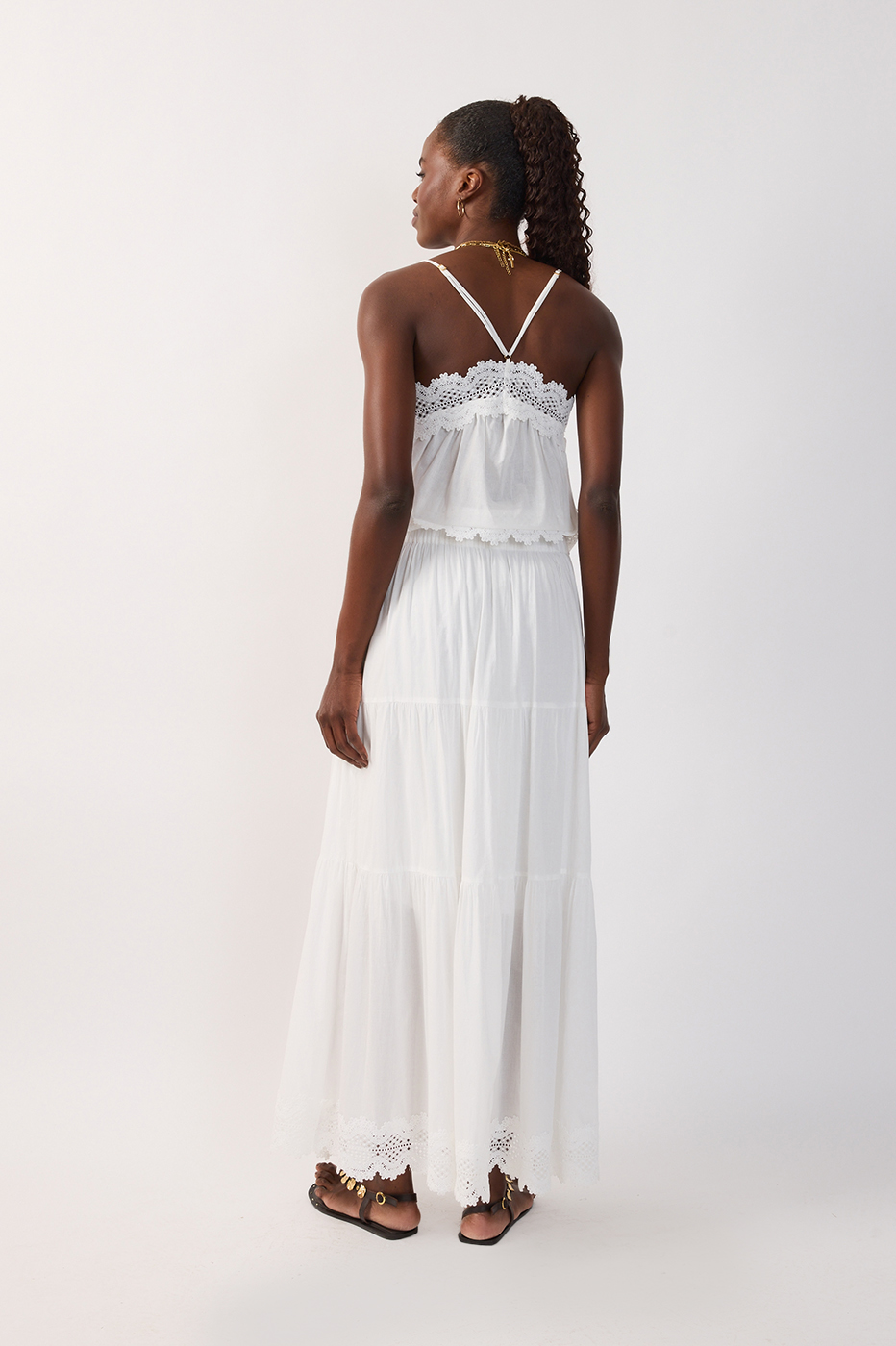 Lace Tiered Cotton Maxi Skirt_5