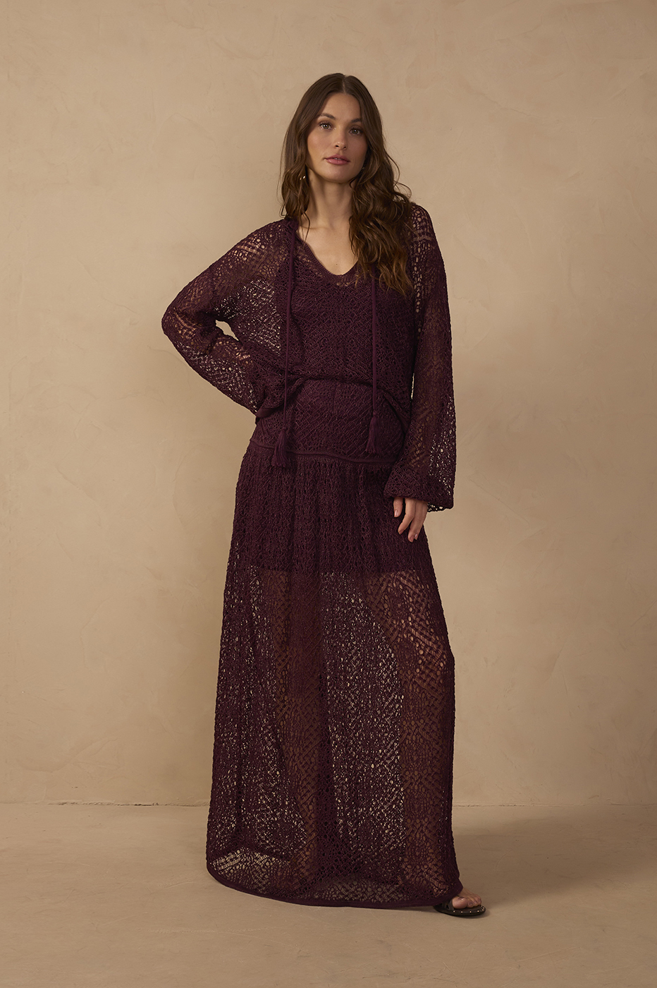 Lace Knit Maxi Skirt_1