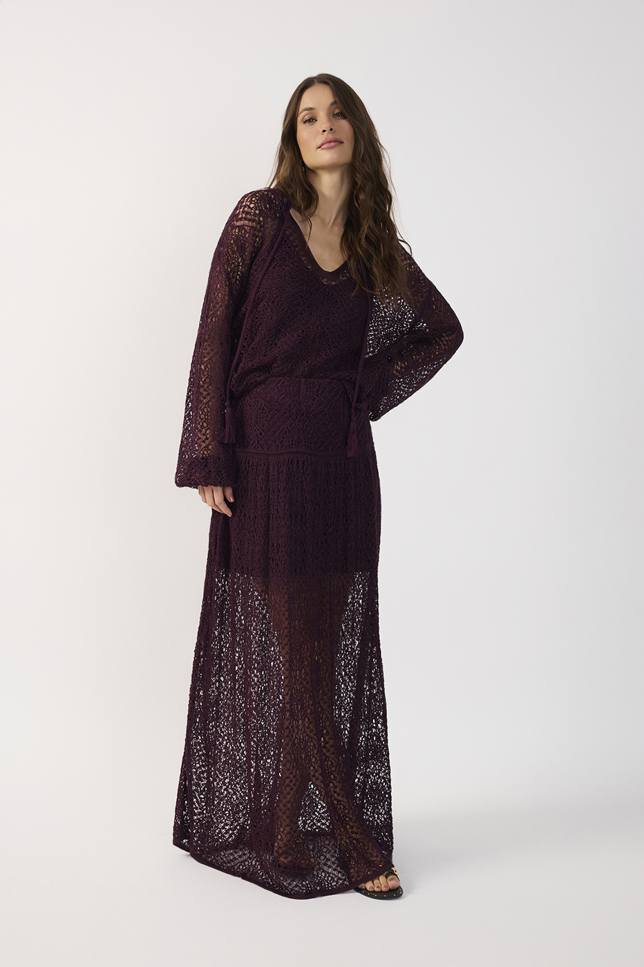 Lace Knit Maxi Skirt_2