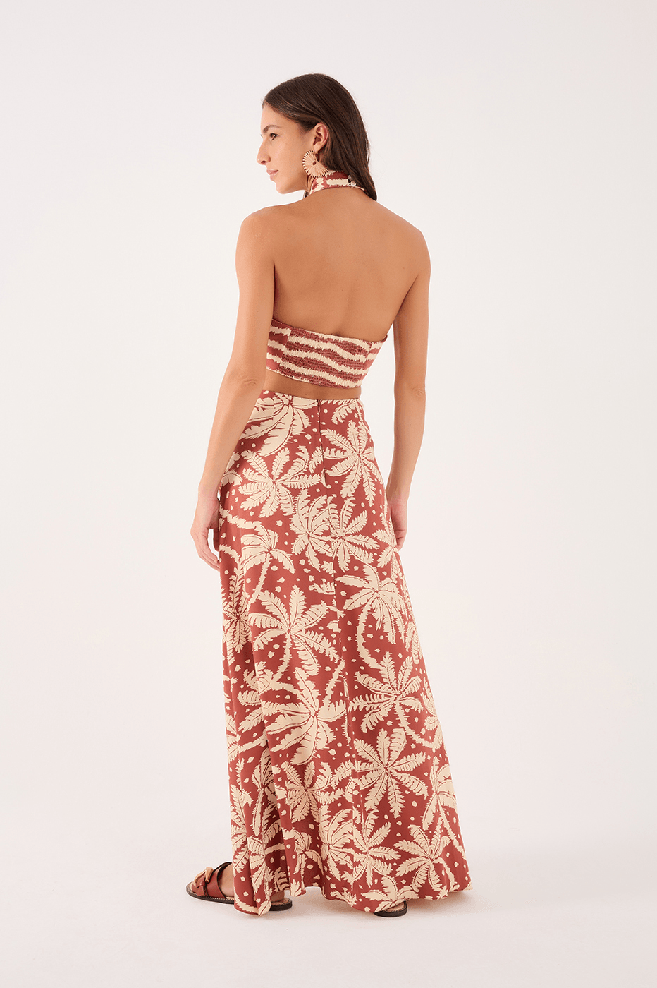 Cropped Crepe Skirt In Bahia Print_5